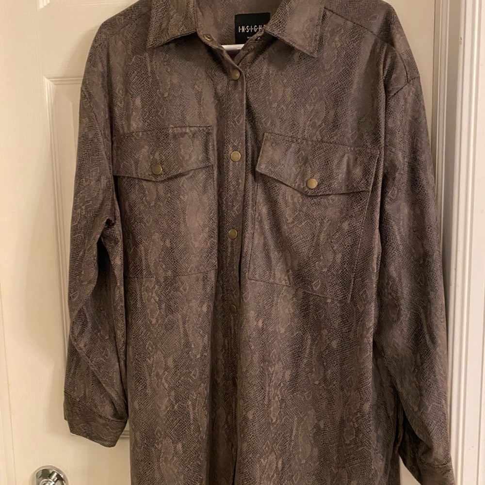 Fasconi Snake Print Button-Up Shirt